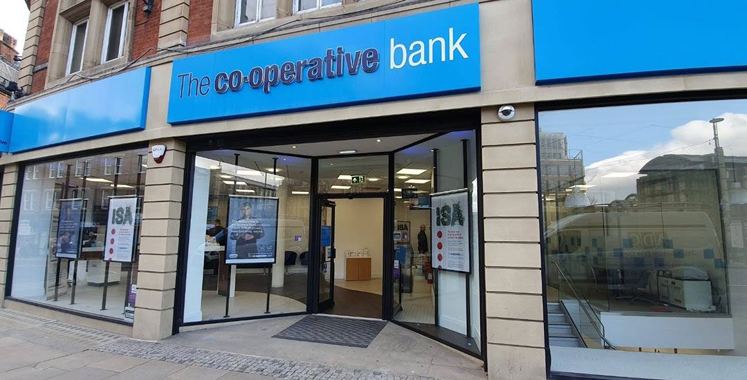 automatic doors at co-operative bank