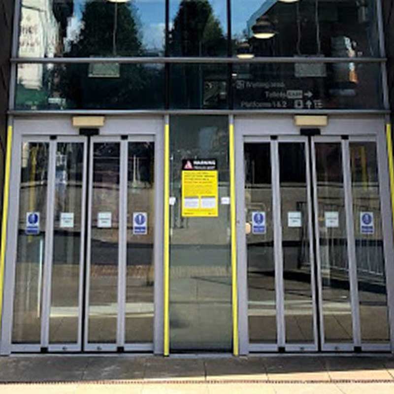 automatic folding doors offer convenience and space