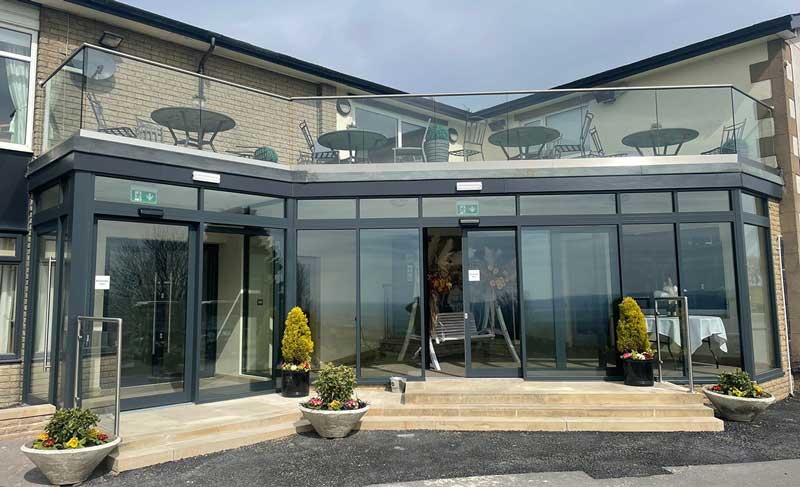 Longbridge Golf Club completed glass frotnage and automatic doors